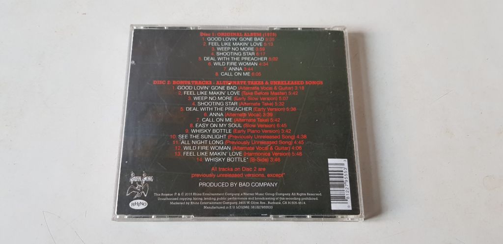 Bad Company Straight Shooter 2CD - фото фото фото 1