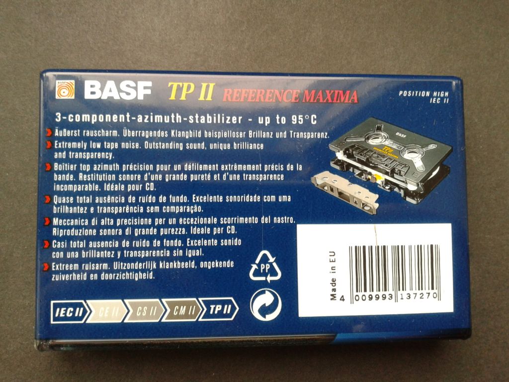 Аудиокассета BASF Reference Maxima TP II 90 - фото фото фото 1