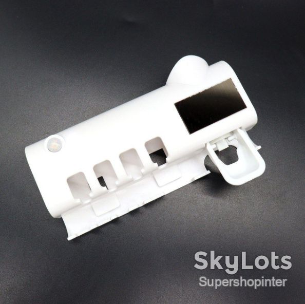 Держатель зубных щеток Brush Sterilizer, Белый / Диспенсер для зубной пасты / Уф стерилизатор - фото фото фото 8
