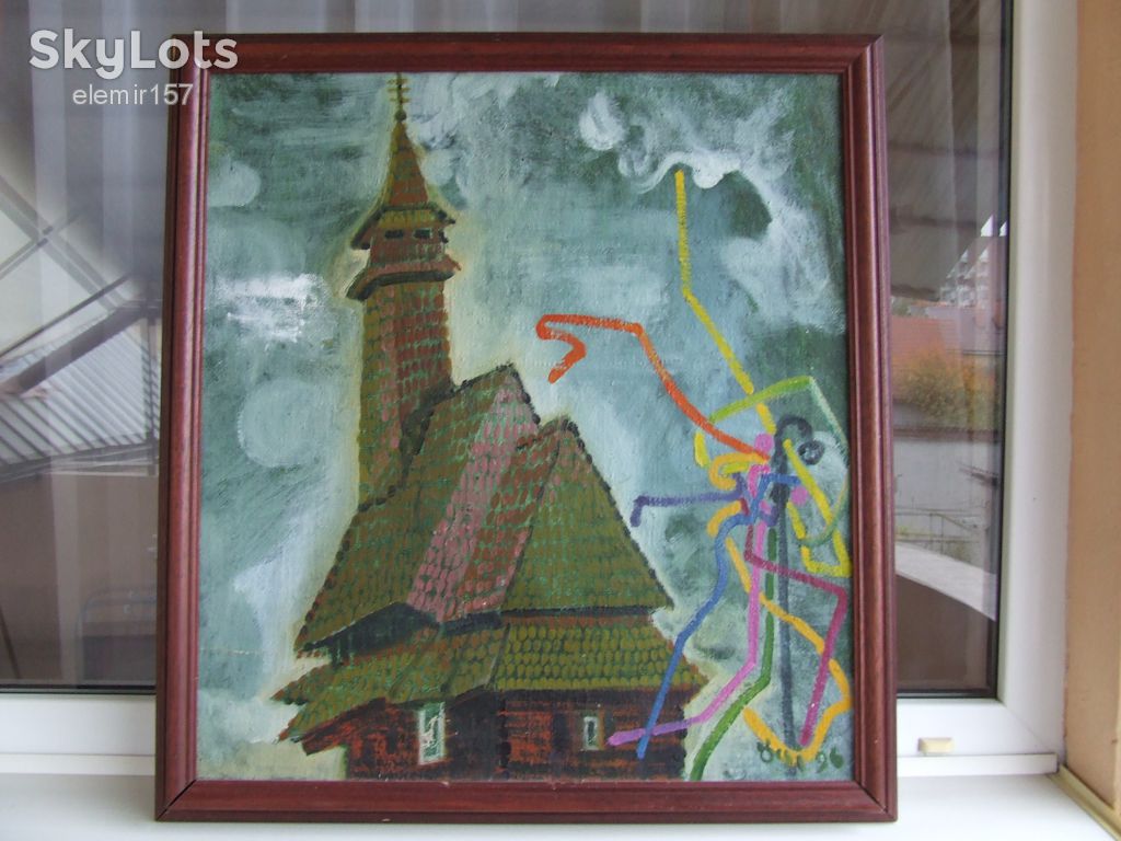 СЕМАН  Ф. или Очи. х.м раз.66х60 см. 1996 г. Закар. шк. Эрдели Манайла - фото фото фото 1