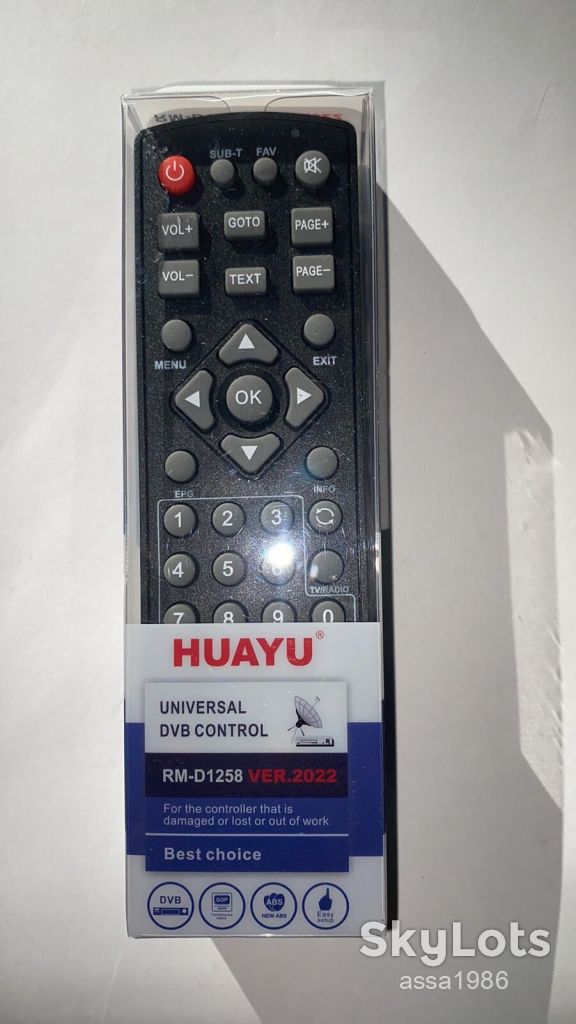 Універсальний пульт HUAYU VP-004 для ефірних DVB-T2 та супутникових ресиверів. - фото фото фото 1