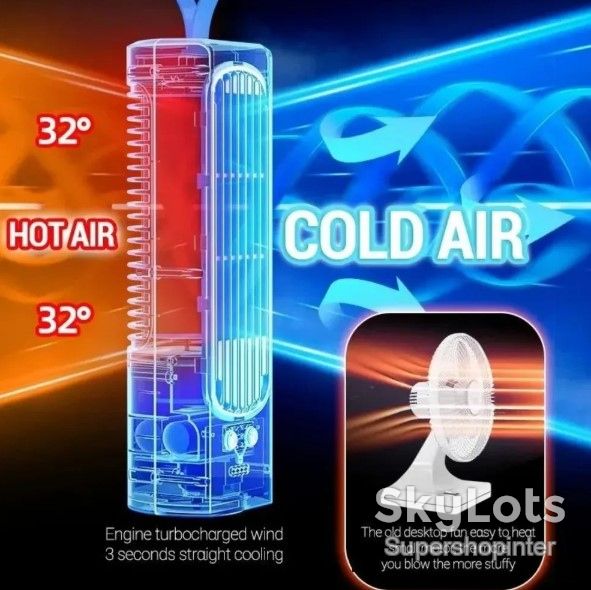 Вентилятор настольный портативный кондиционер HTKJ FHH-05 - фото фото фото 9