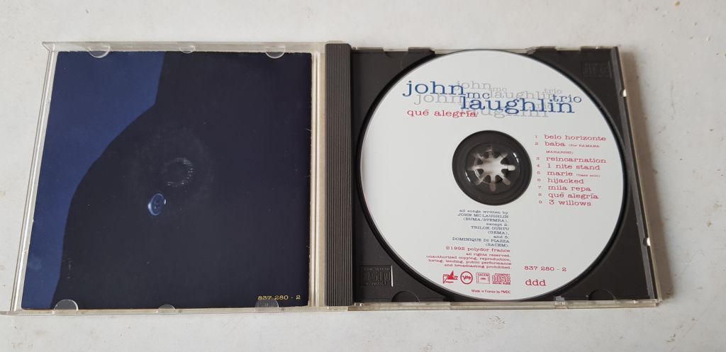 John McLaughlin Trio Que Alegria CD фірмовий - фото фото фото 2