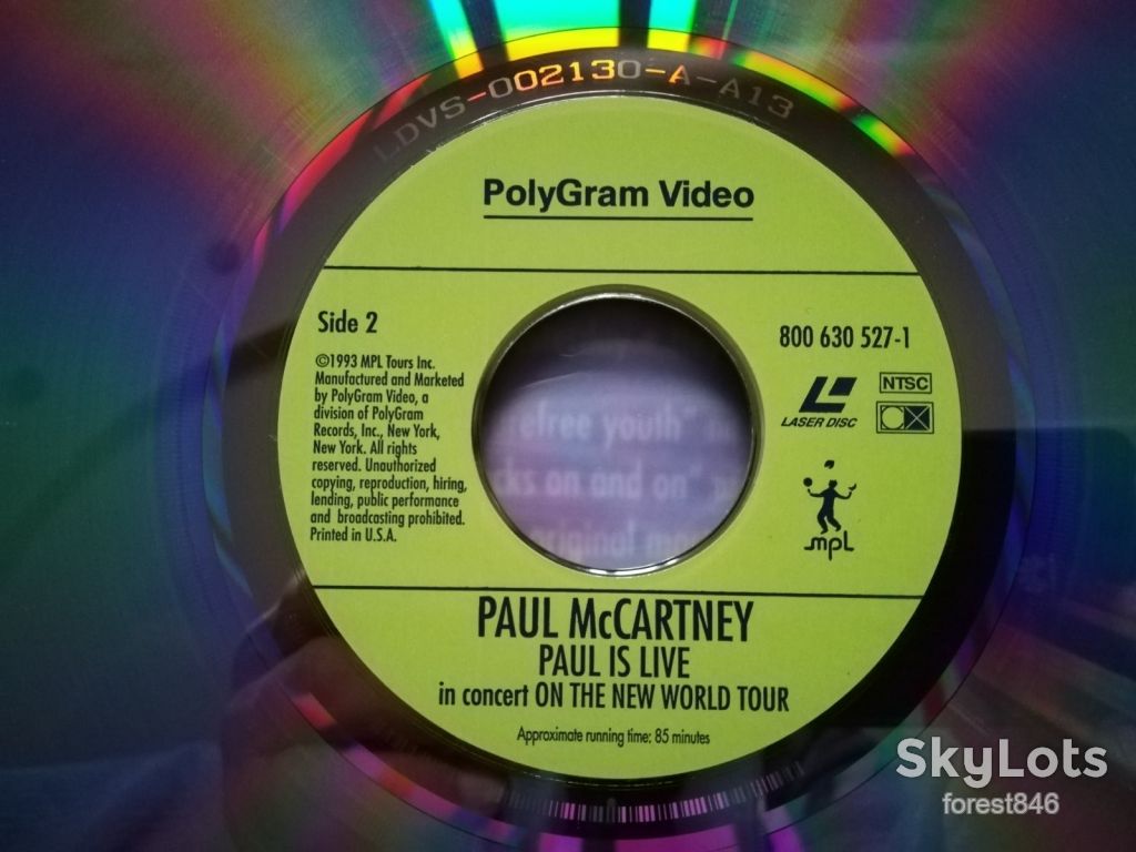 Лазерний відеодиск Paul McCartney-Paul is Live-Ex.+, США - фото фото фото 6