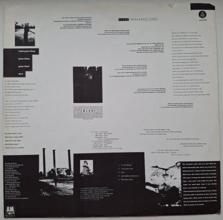 Black. Colin Vearncomble - Wonderful Life - 1987.  (LP). 12. Vinyl. Пластинка. Yugoslavia. - фото фото фото 3