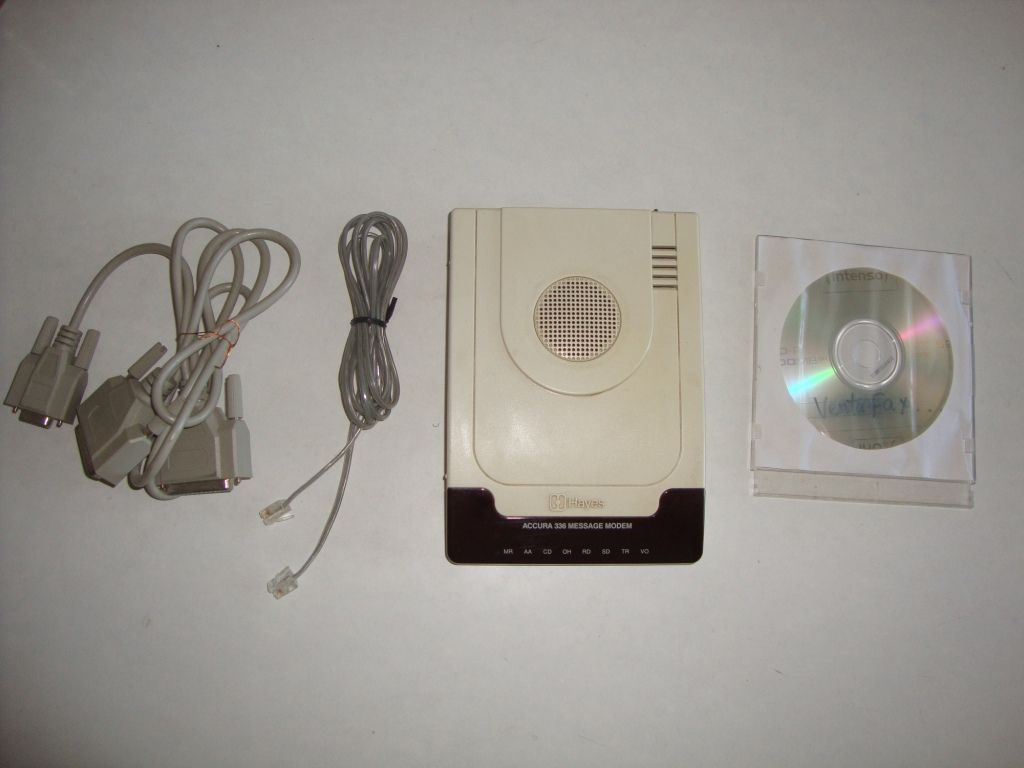 Hayes 5312HK External Accura 336/56K Fax Modem w/ Adapter - фото фото фото 0