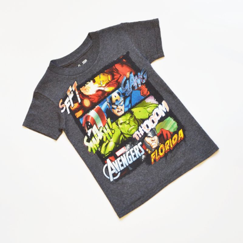 Серая футболка marvel на мальчика 4-5 лет - фото фото фото 1