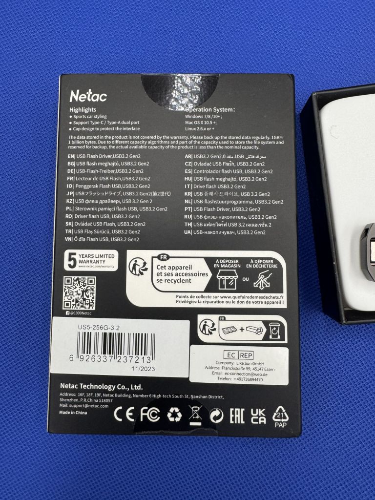 Высокоскоростной флеш-накопитель Netac US5 USB 3.2 Gen 2 256Гб - фото фото фото 4