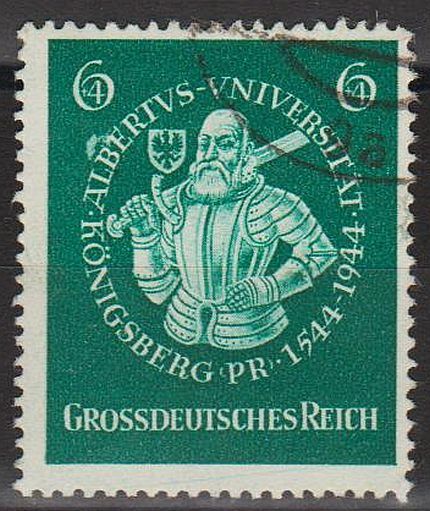 1944 - Рейх - Університет Кенігсберга Mi.896 _гаш - фото фото фото 0