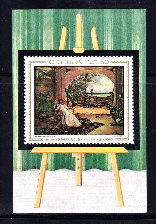 Искусство .  Куба 1968 г MNH - блок - фото фото фото 0