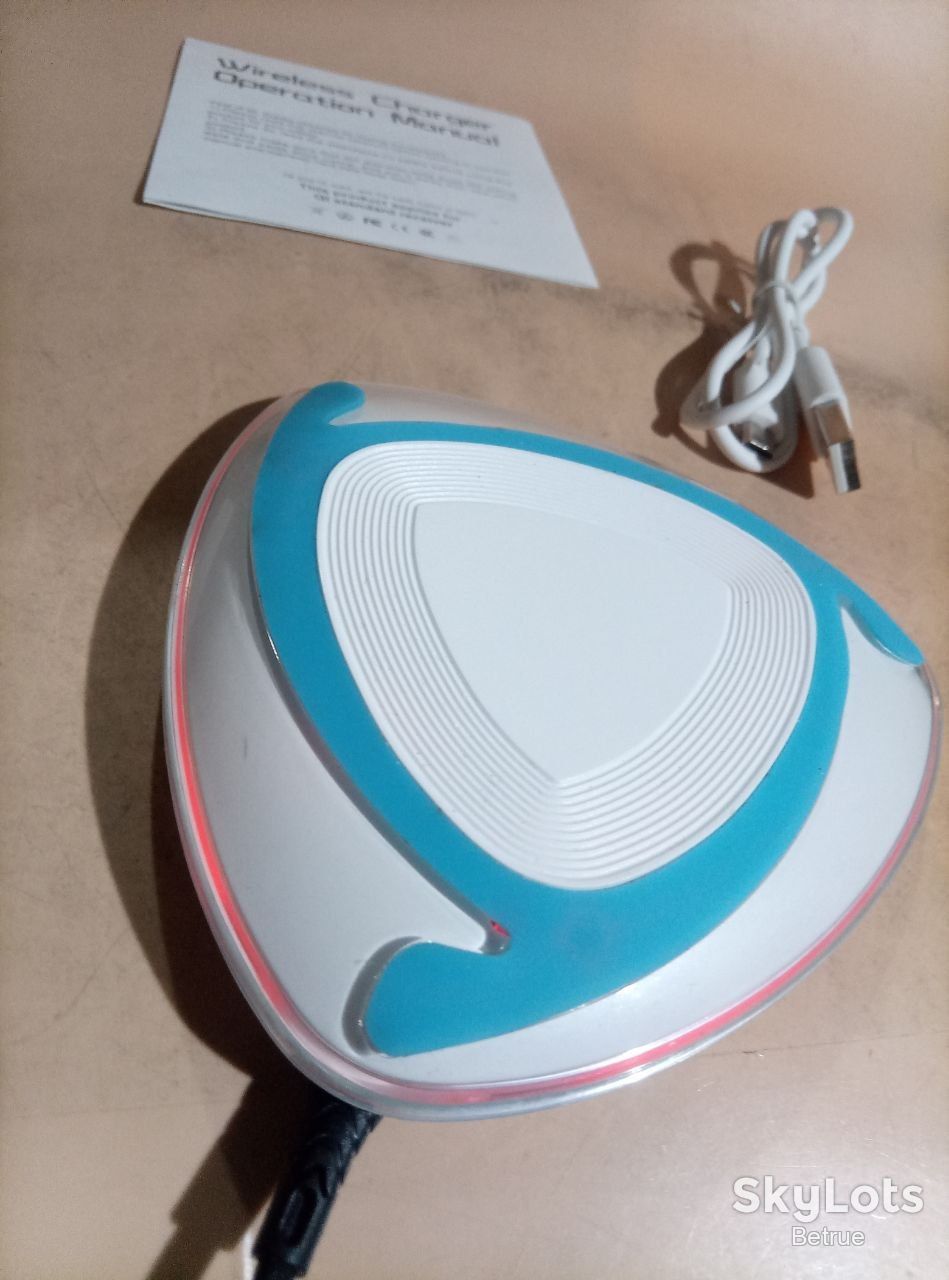 Бездротовий зарядний пристрій Olmi M7 Qi для смартфонів 5V/1.5A White/Blue    (20021) - фото фото фото 10
