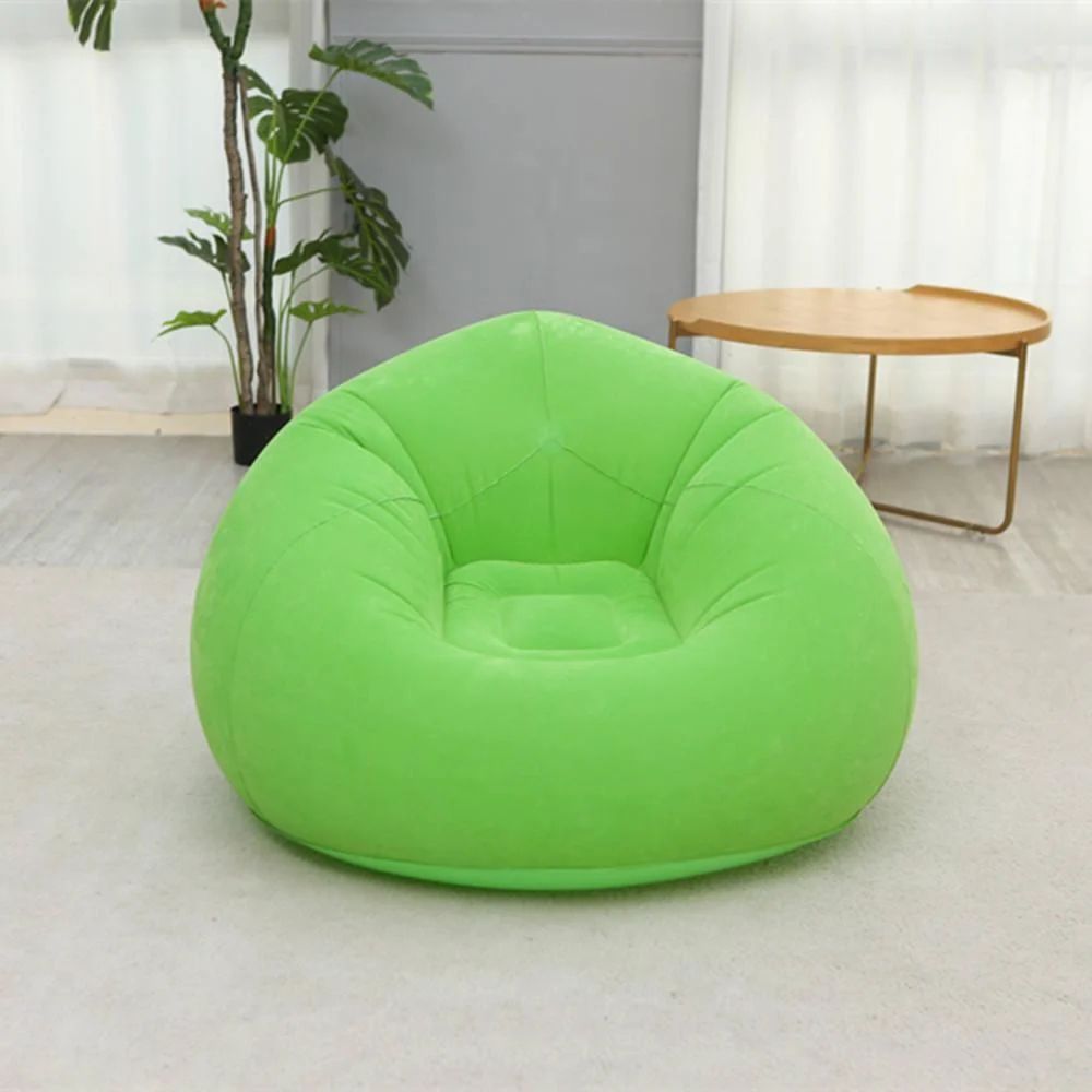 Надувне крісло-пуф Inflatable Sofa / Надувне крісло-мішок 110×110×85 см Зелений - фото фото фото 2