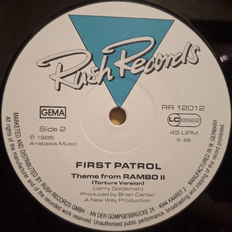 Stallone - Rambo II. First Patrol - 1985.   (EP). 12. Vinyl. Пластинка. Germany. - фото фото фото 3