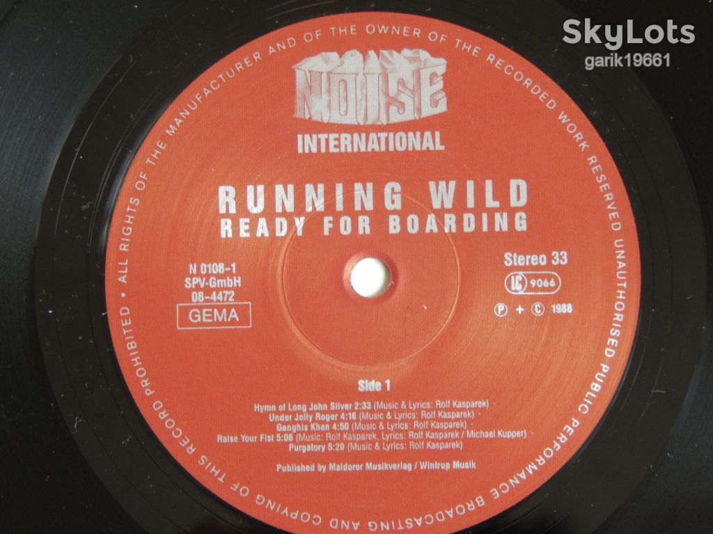 Running Wild ‎– Ready For Boarding    (   (Noise International ‎– N 0108-1, Germany) NM-/NM- - фото фото фото 2