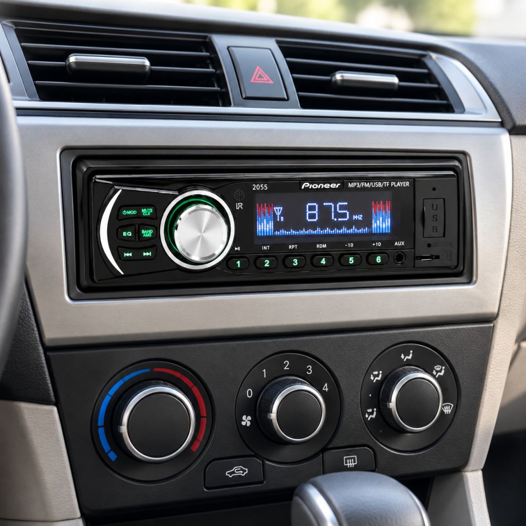 Автомагнітола 2055 ISO / Магнітола MP3+FM+USB+SD карти пам'яті +AUX 4x50W / Автомагнітола+пульт - фото фото фото 1