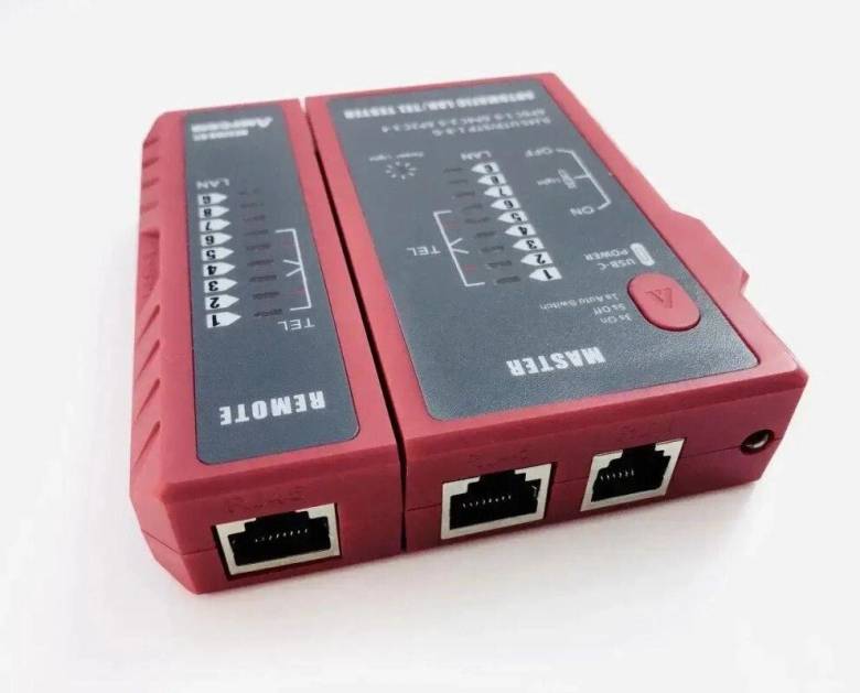Тестер сетевого кабеля ampcom для интерфейса RJ45/ RJ11/ RJ12/ RJ14 - фото фото фото 1