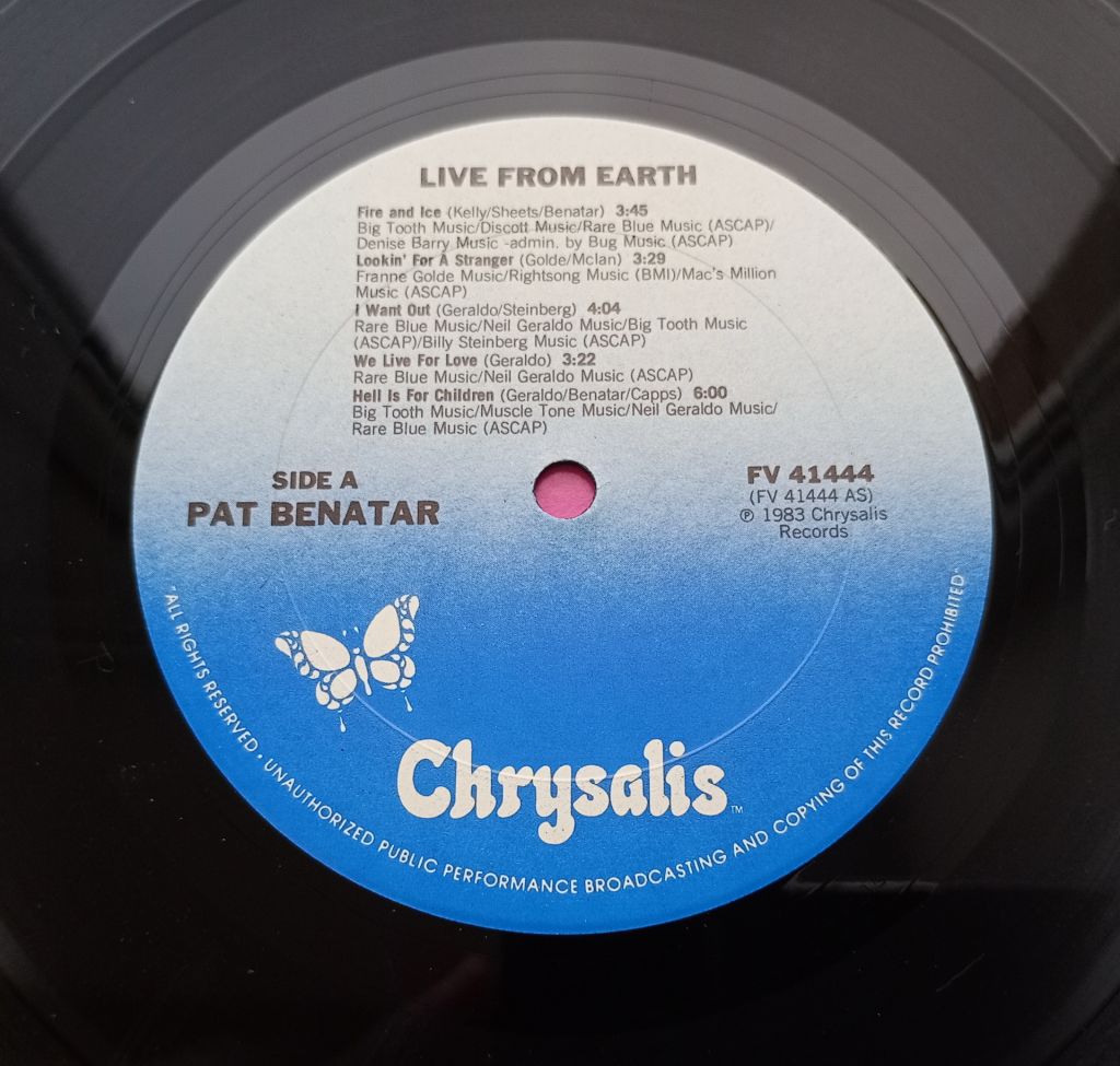 PAT BENATAR Live From Earth LP - фото фото фото 2