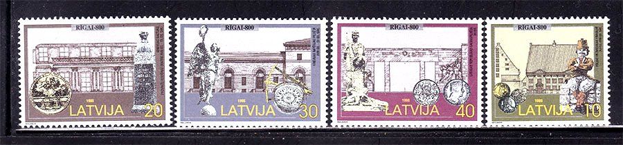 Латвия  1998 г MNH - архитектура - фото фото фото 0