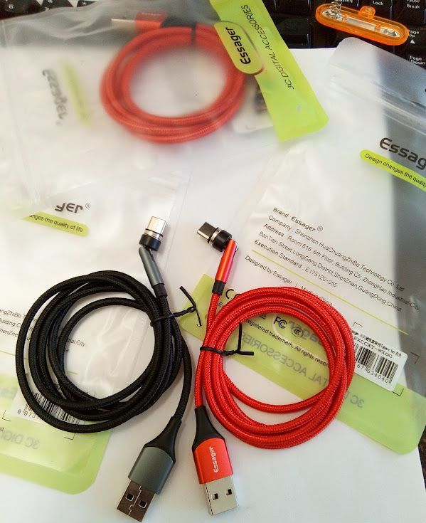 Магнитный кабель Essager MicroUSB быстрая зарядка 3А, передача данных, нейлоновая оплетка - фото фото фото 3