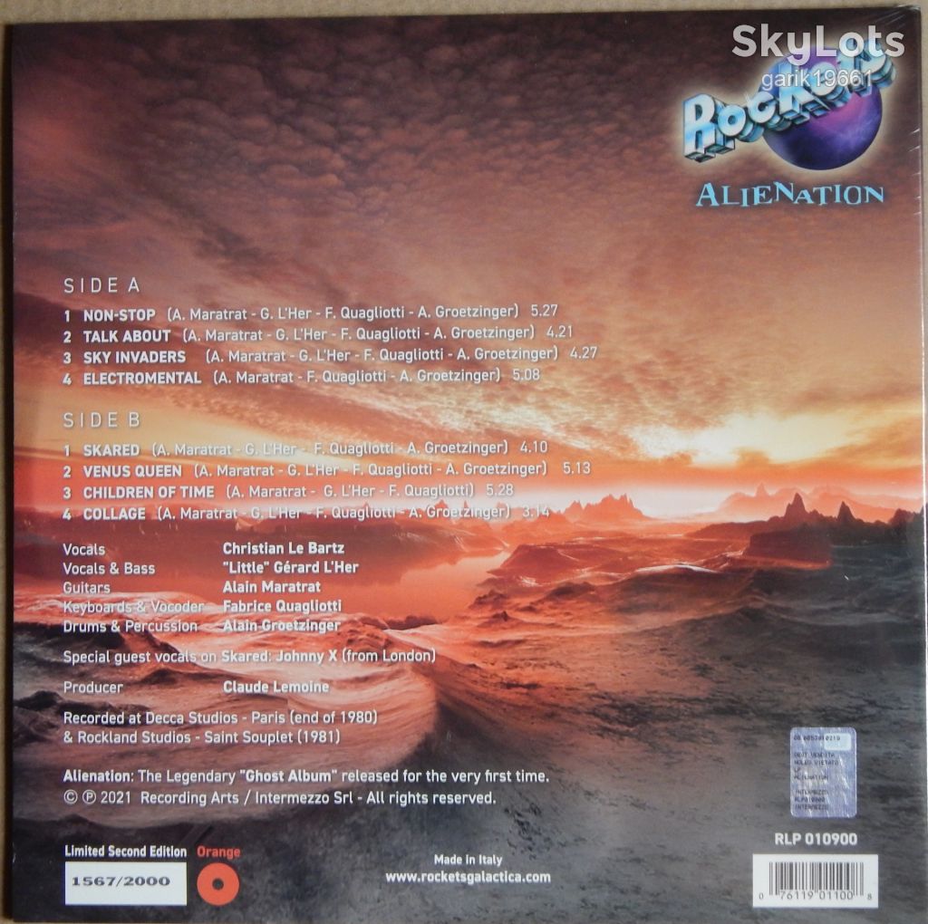 Rockets – Alienation  (Intermezzo srl – RLP 010900, Italy, Numbered, Orange) Sealed - фото фото фото 1