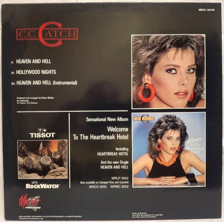C.C. Catch - Heaven And Hell - 1986.  (EP). 12. Vinyl. Пластинка. Scandinavia. - фото фото фото 1