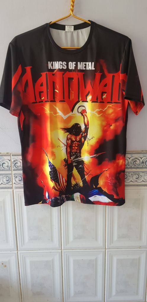 Футболка "Manowar"  (100% polyester, M, China) - фото фото фото 0