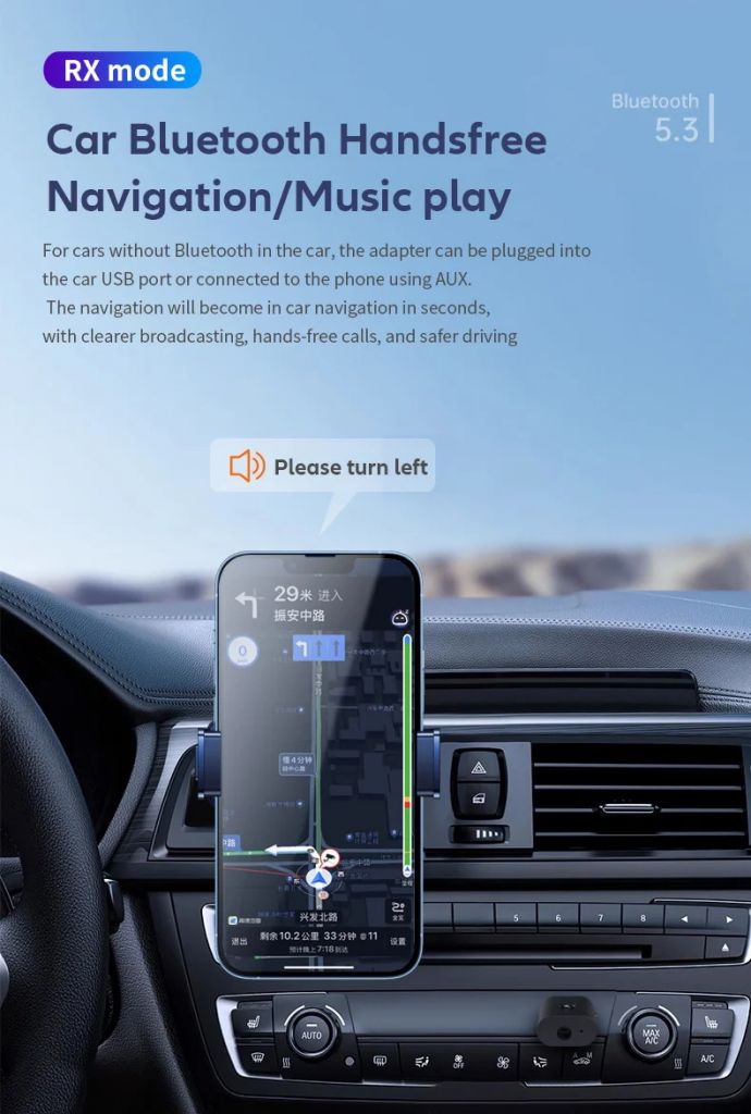 USB AUX адаптер 3в1 Bluetooth 5.3 стерео приёмник ресивер трансмиттер - фото фото фото 11