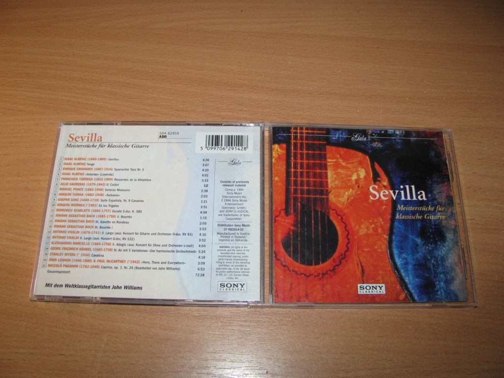 JOHN WILLIAMS - Sevilla. Magic Guitar Music  (1996 Sony Classical Germany) - фото фото фото 0