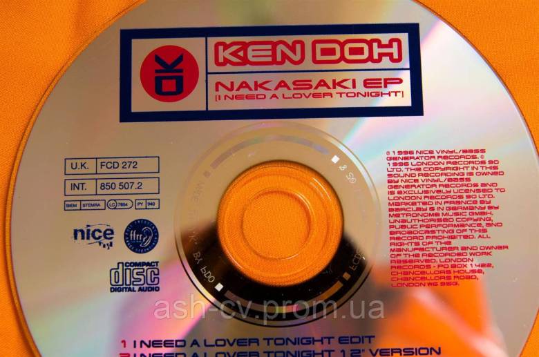 Музичний диск CD. KEN DOH - NAKASAKI EP - фото фото фото 1