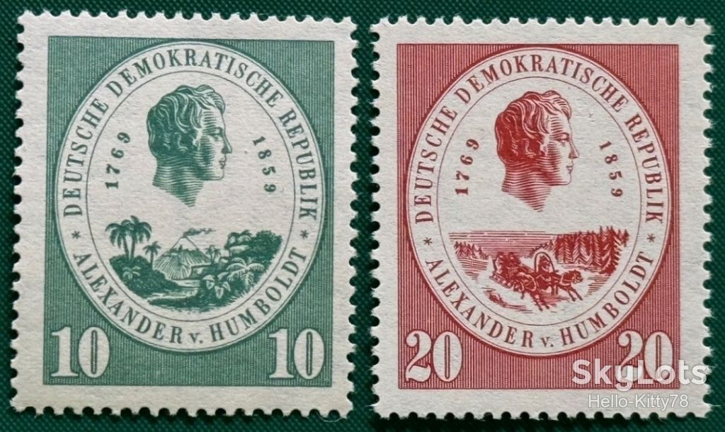 ГДР 1959 Александр Гумбольдт Mi 684-685 MNH - фото фото фото 0
