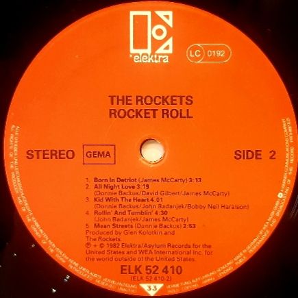 The Rockets - Rocket Roll - 1982.   (LP). 12. Vinyl. Пластинка. Germany - фото фото фото 3