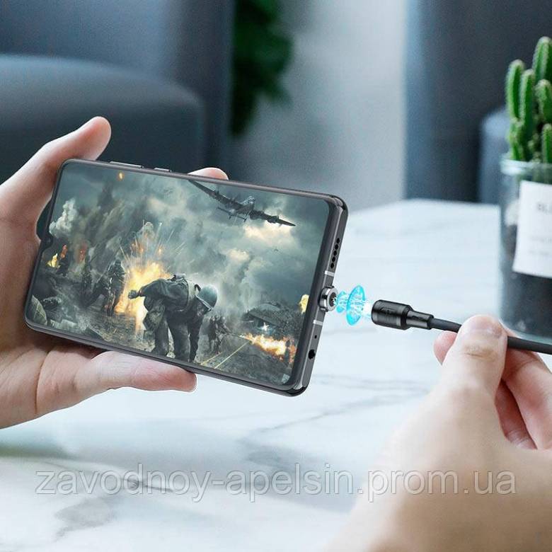 Кабель магнитный USB Type-C силиконовый (hoco) - фото фото фото 1