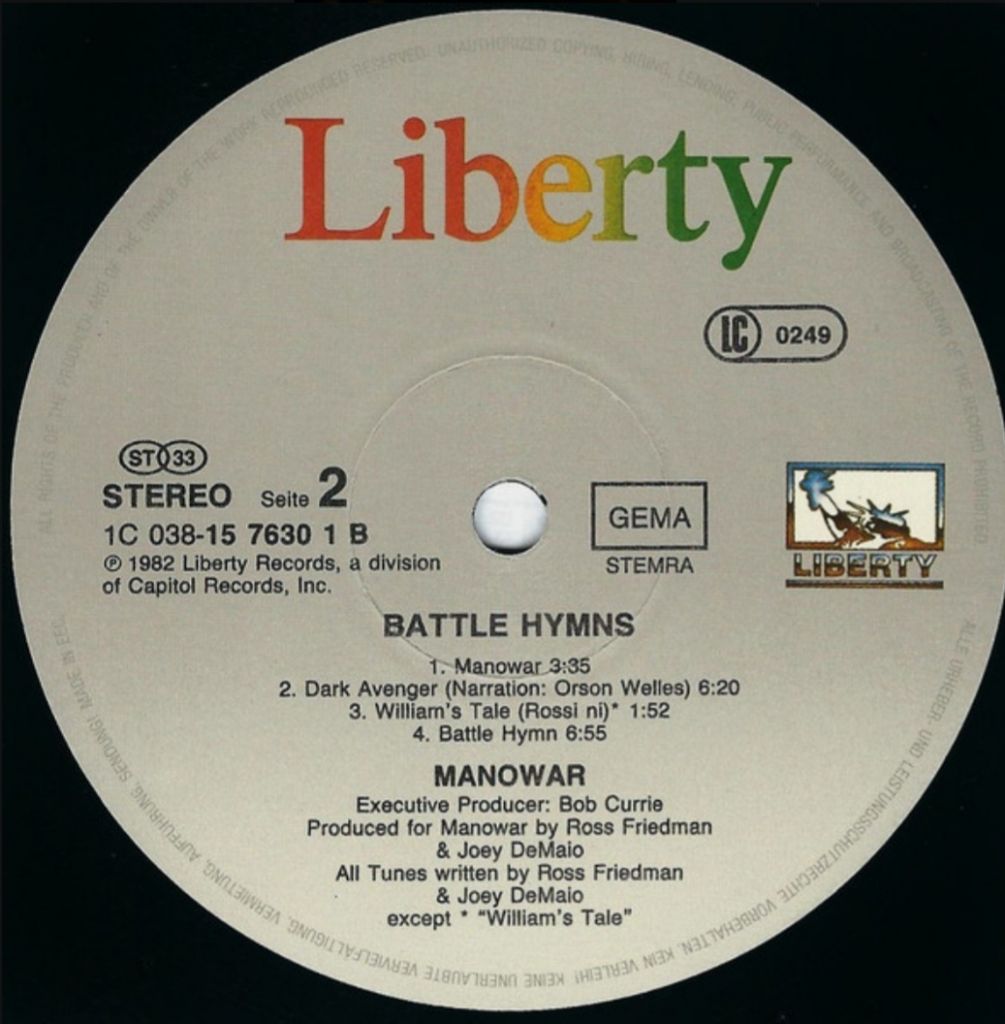 Manowar - Battle Hymns - 1982.  (LP). 12. Vinyl. Пластинка. EEC. - фото фото фото 3
