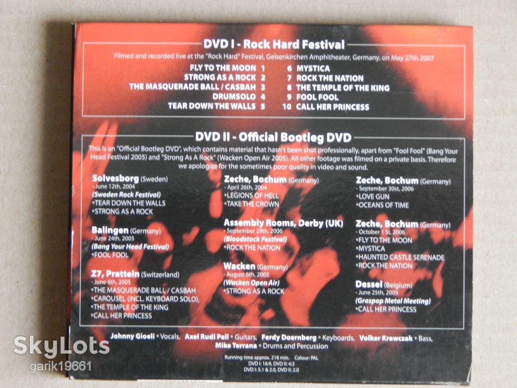 Axel Rudi Pell ‎– Live Over Europe (2 × DVD, Digipak, Unofficial) - фото фото фото 1