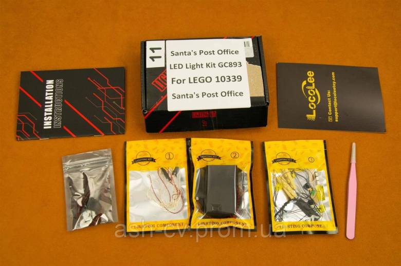 Набір, підсвічування, LED, Light Kit, For, LEGO, GC893, 10339, Santa&amp;#039;s Post Office - фото фото фото 0