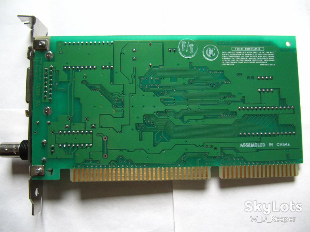 National Semiconductor / Texas Instruments ED9EN16AT4X, ISA Network Adapter, 1993 - фото фото фото 1