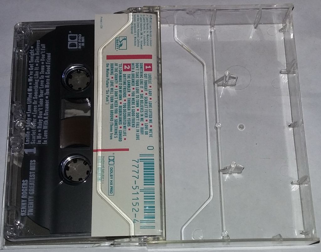 KENNY ROGERS Twenty Greatest Hits. Cassette US - фото фото фото 1