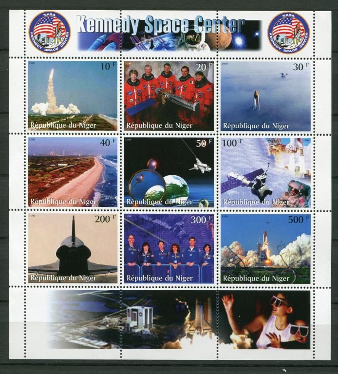 Нигер Niger Space 1999 Kennedi space center MNH - фото фото фото 0