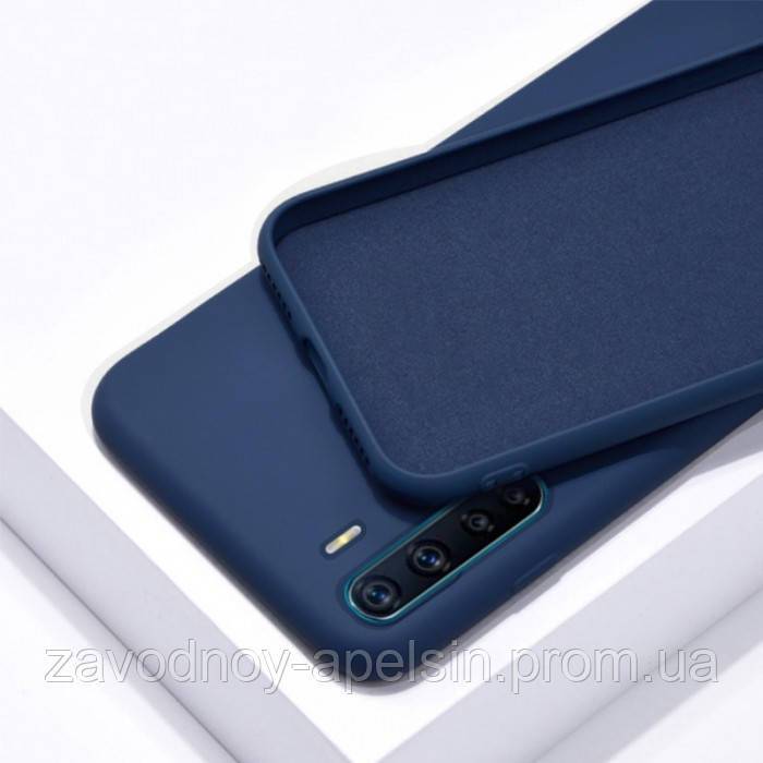 Oppo A91 Reno 3 силиконовый чехол (синий) - фото фото фото 1