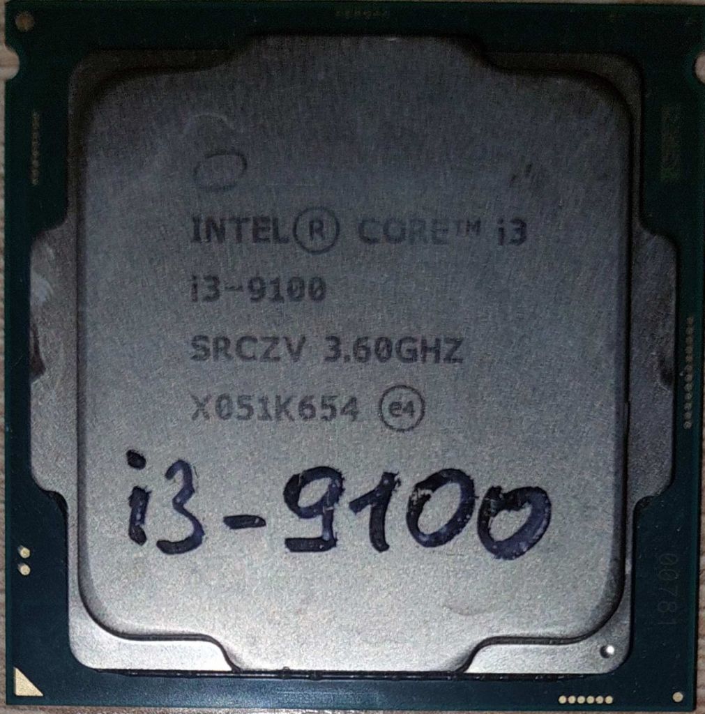 Процесор Intel Core i3-9100 3.60GHz s1151 б/в - фото фото фото 1