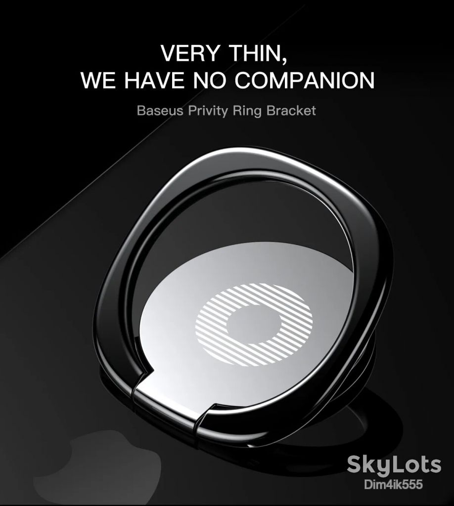 Кольцо-держатель Baseus для смартфона Black - фото фото фото 9
