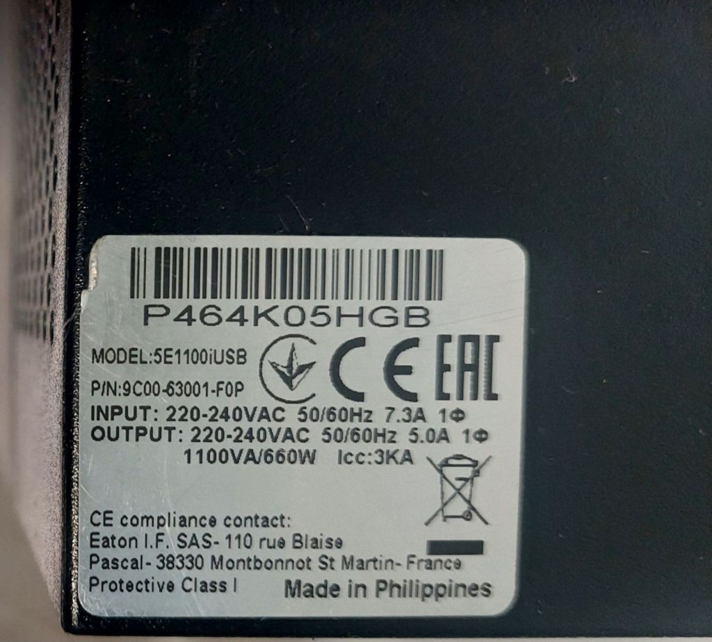 ДБЖ Eaton 5E 1100VA, USB    (5E1100IUSB) / без АКБ Код.ИБП26 - фото фото фото 3