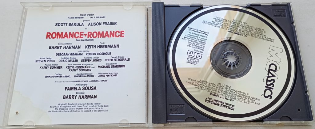 ORIGINAL BROADWAY CAST Romance Romance: Two New Musicals CD US - фото фото фото 1