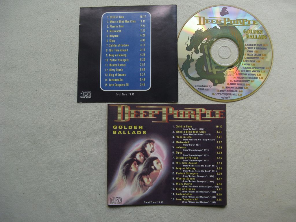 CD Deep Purple. Golden Ballads. 1994. - фото фото фото 2