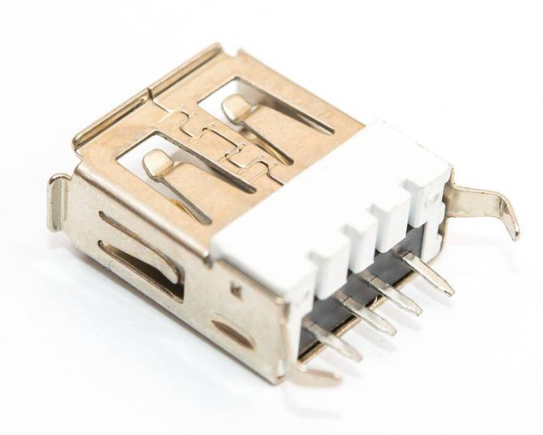 Разъем USB 2.0 A02/C single (13х5х13мм)in board slit - фото фото фото 1