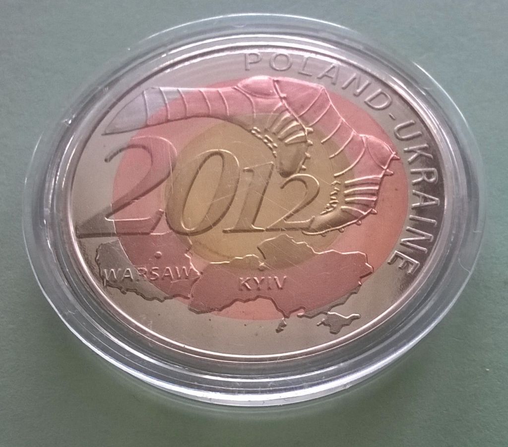 Жетон / Медаль Триметалл Чемпионат Европы Футбол : Евро-2012 EURO Євро : Португалия Португалія - фото фото фото 1