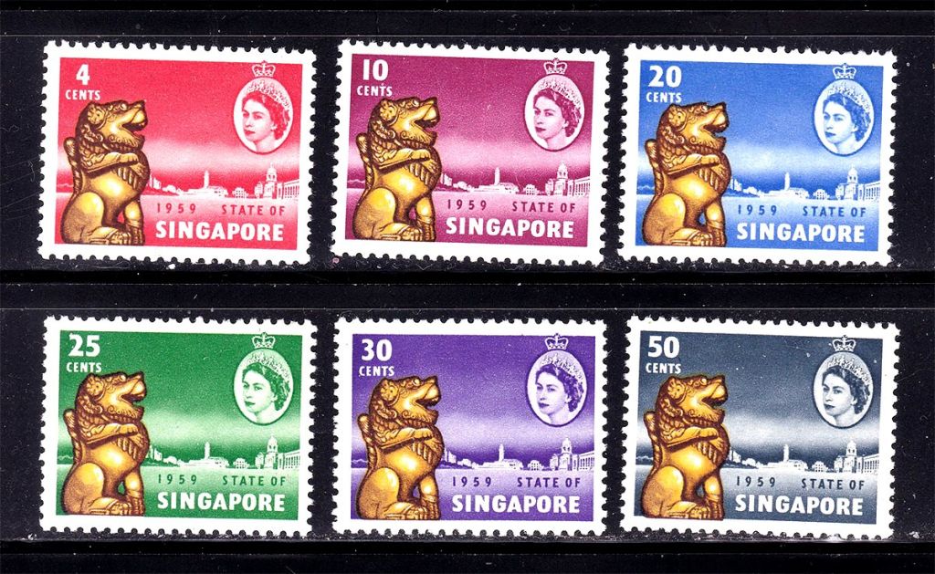 Личности . Сингапур  1959  г MNH - HM QE-II - фото фото фото 0