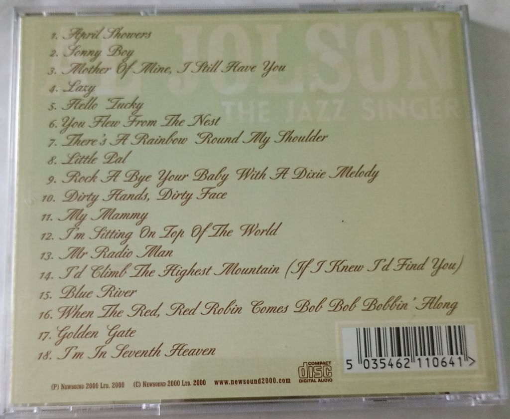 AL JOLSON The Jazz Singer CD UK - фото фото фото 2