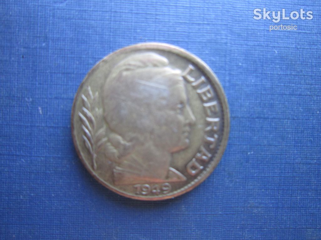 Монета 20 центов Аргентина 1949 фауна корова - фото фото фото 1