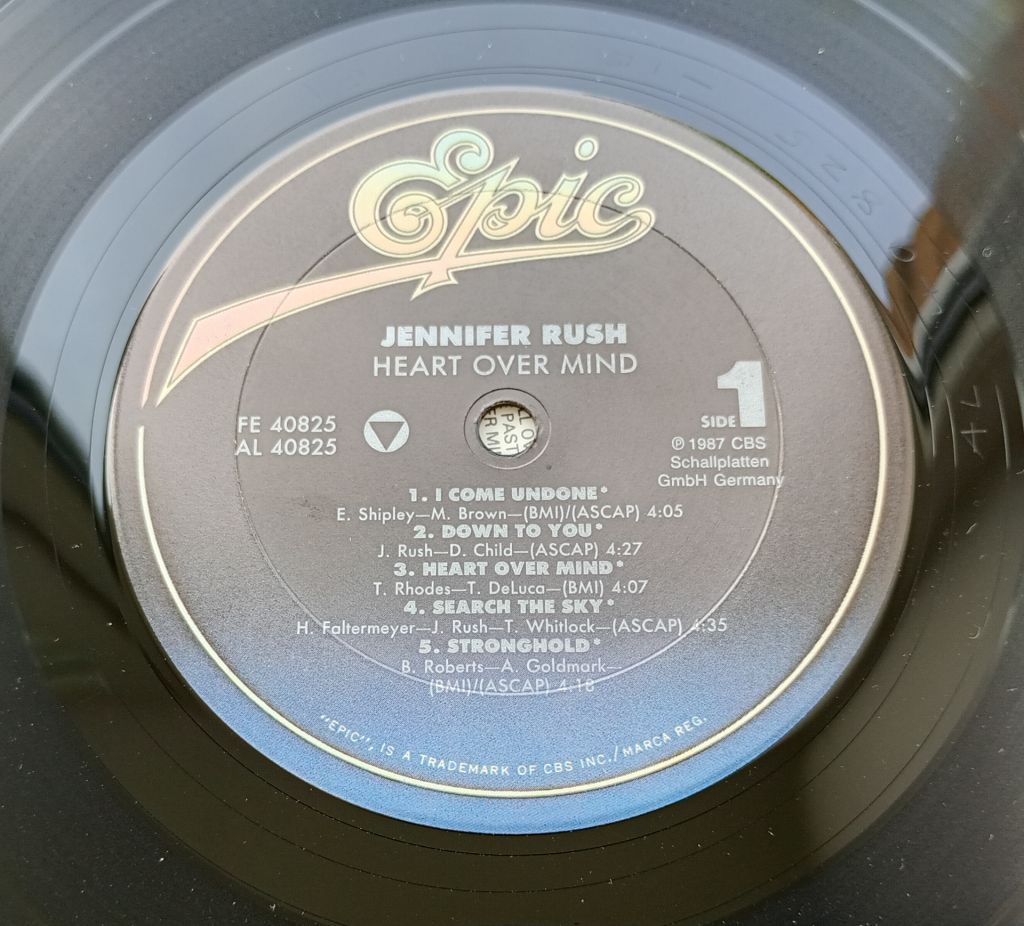 JENNIFER RUSH Heart Over Mind LP EX+ - фото фото фото 2